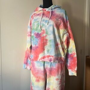 C&C California tie-dye matching hoodie and joggers.